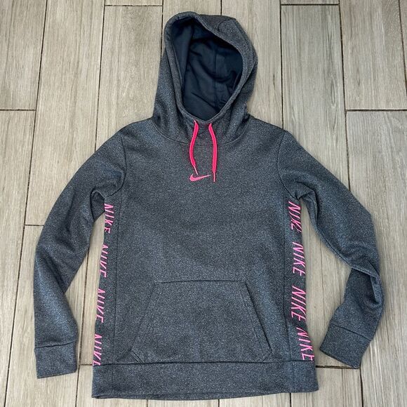 Nike Dr-Fit Women's Speckled Gray Hoodie with Hot Pink Details - S - EUC - Picture 5 of 5